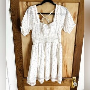 NWT American Eagle white prairie dress size medium